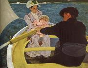 Mary Cassatt Float boat oil painting artist
